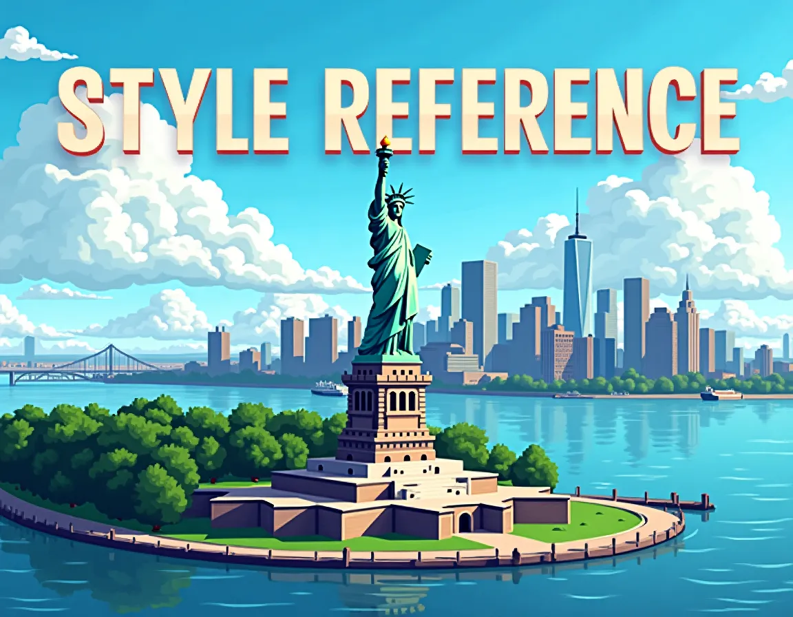 Demonstration of style reference usage in Midjourney