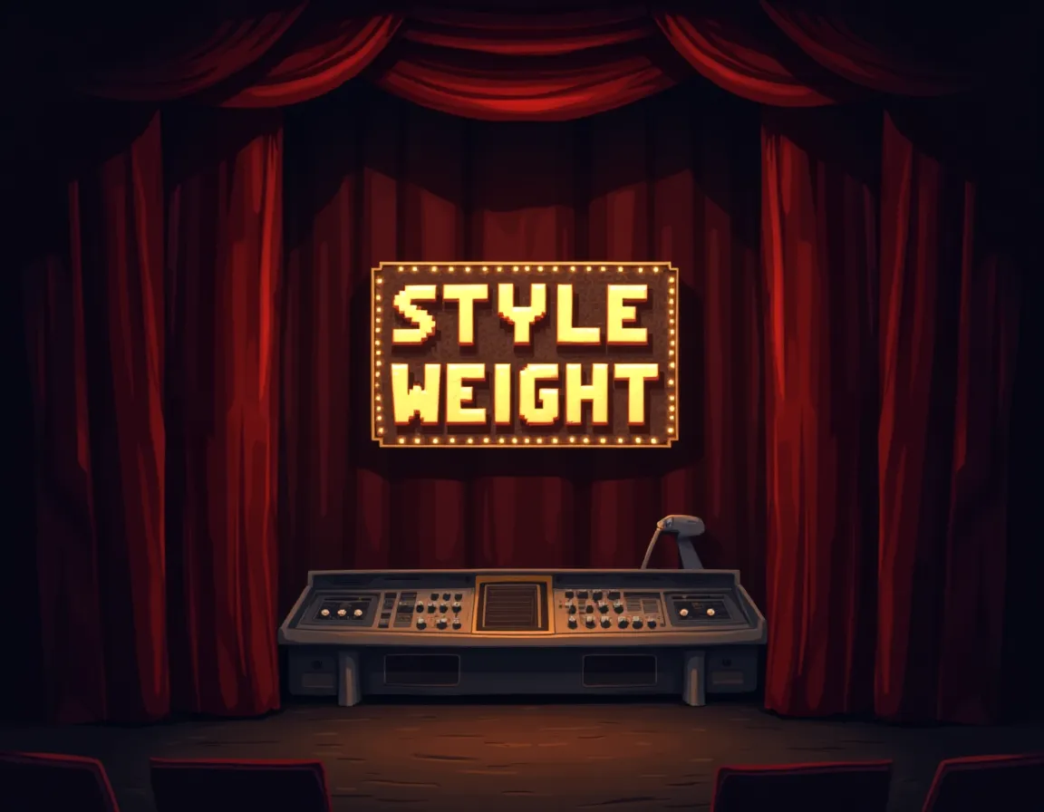 Examples showing style weight parameter effects